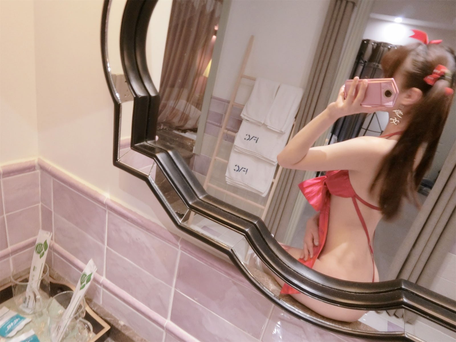 赛高酱 国庆特典中国红蝴蝶结